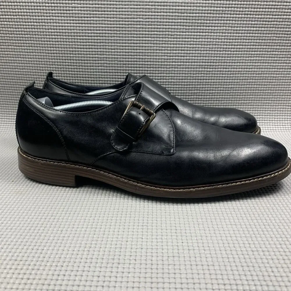 Cole Haan Black Oxfords Kennedy Grand Single Monk Strap C26115 Men's 11.5 M